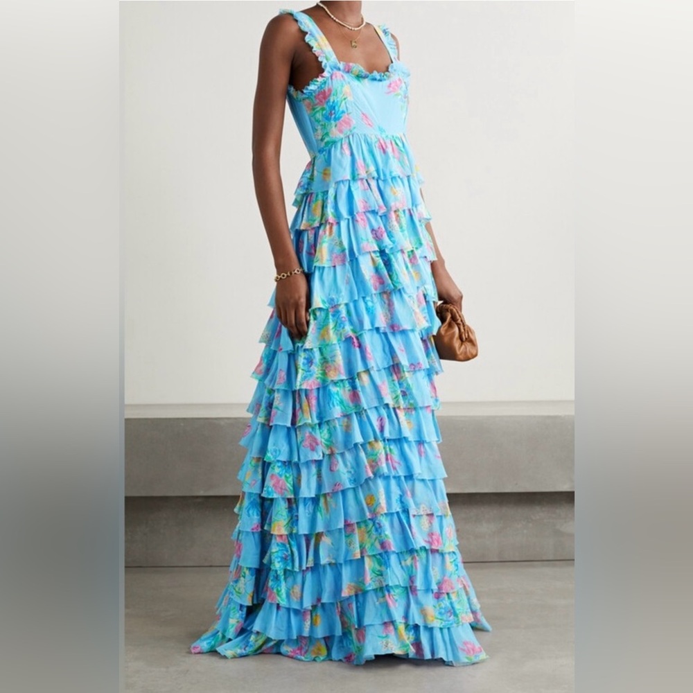 Loveshackfancy Idra dress in sky lullaby Size 6 NWT